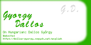gyorgy dallos business card